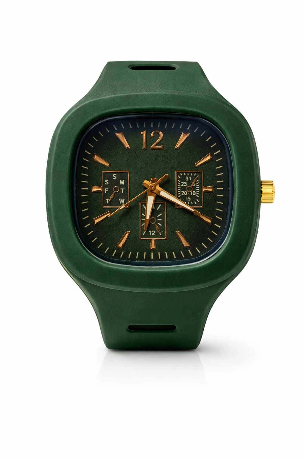 Stylish Square Dial Analog Watch – Premium Silicone Strap