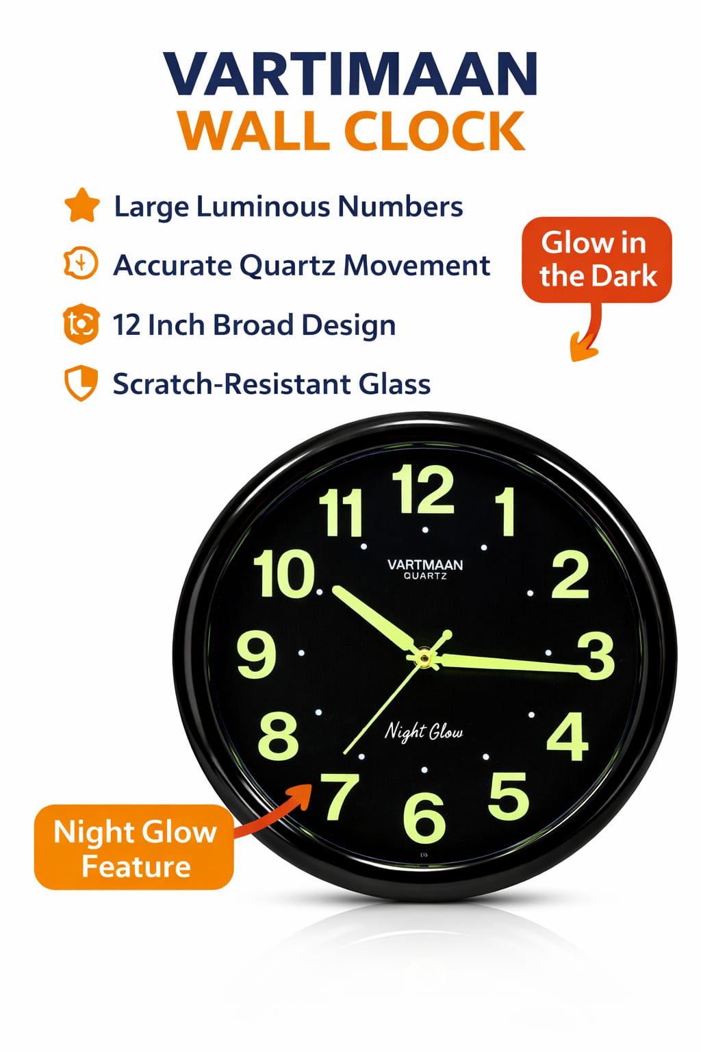 (VARTMAAN) Quartz (Radiam) Wall Clock