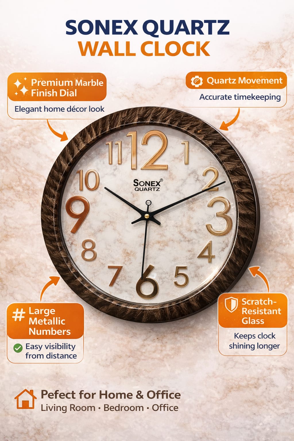 (Sonex) Quartz Wall clock