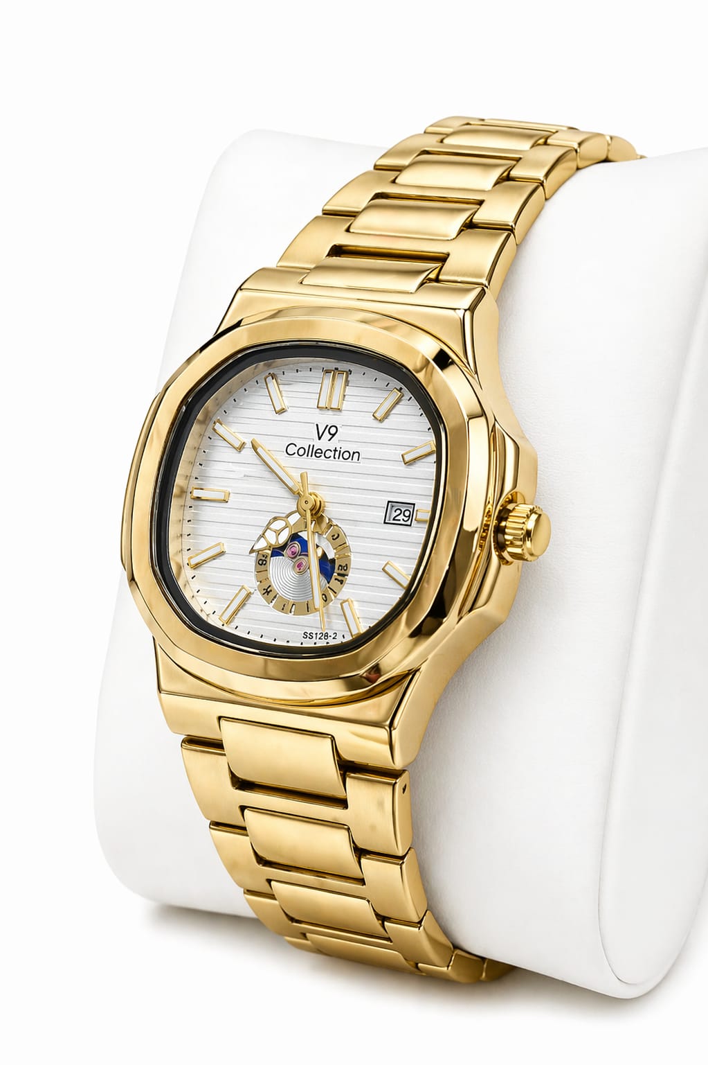 V9 Collection Premium Gold Wrist Watch (With Box)