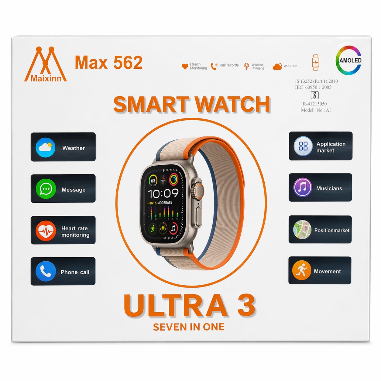 Max 562 Ultra 3 Smart Watch – Seven in One Premium Feature.