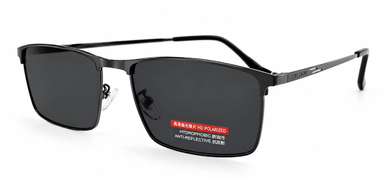 Polarized black sunglass
