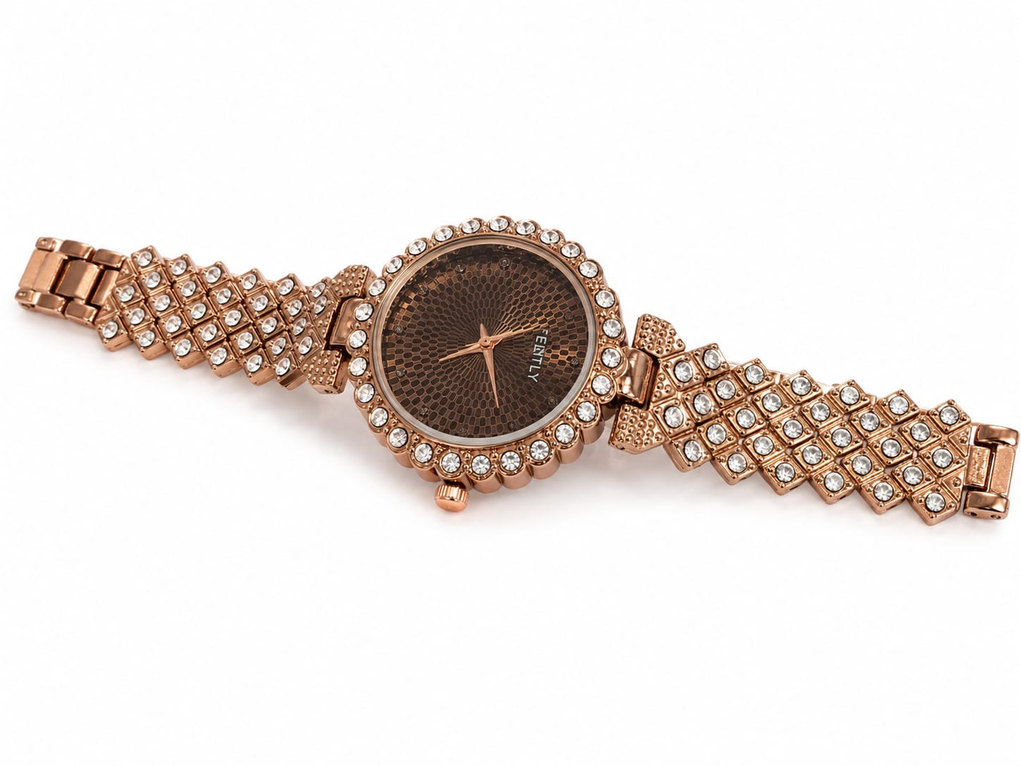 ⌚ FENTLY Luxury Crystal Rose Gold Watch (LADIES)