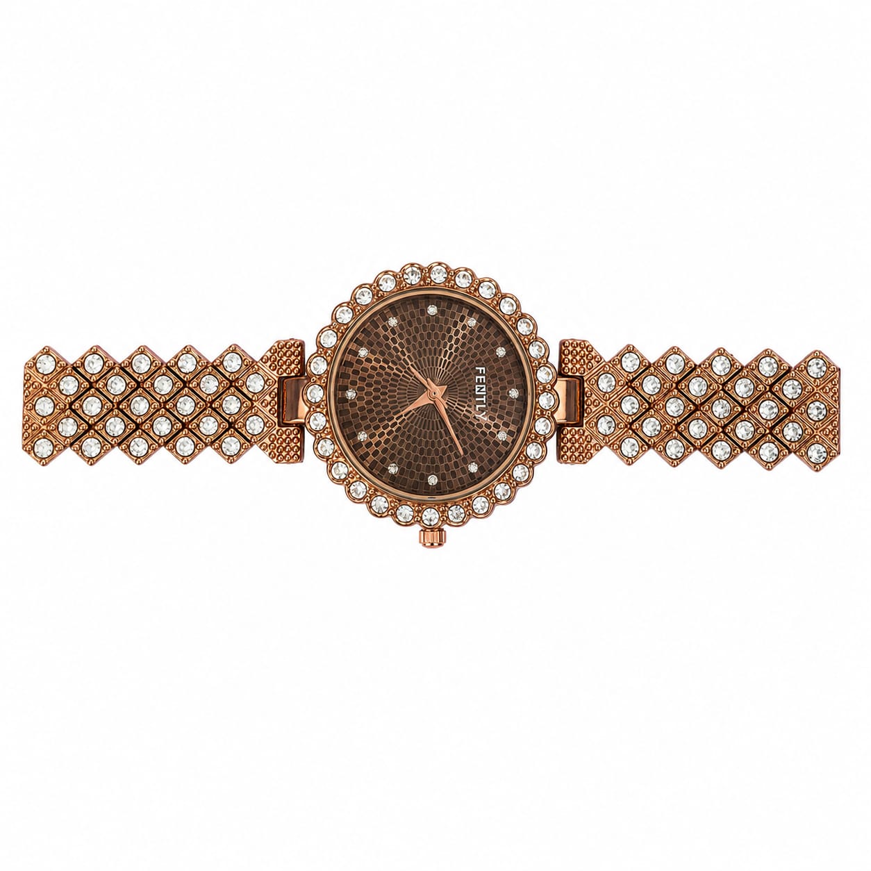 ⌚ FENTLY Luxury Crystal Rose Gold Watch (LADIES)