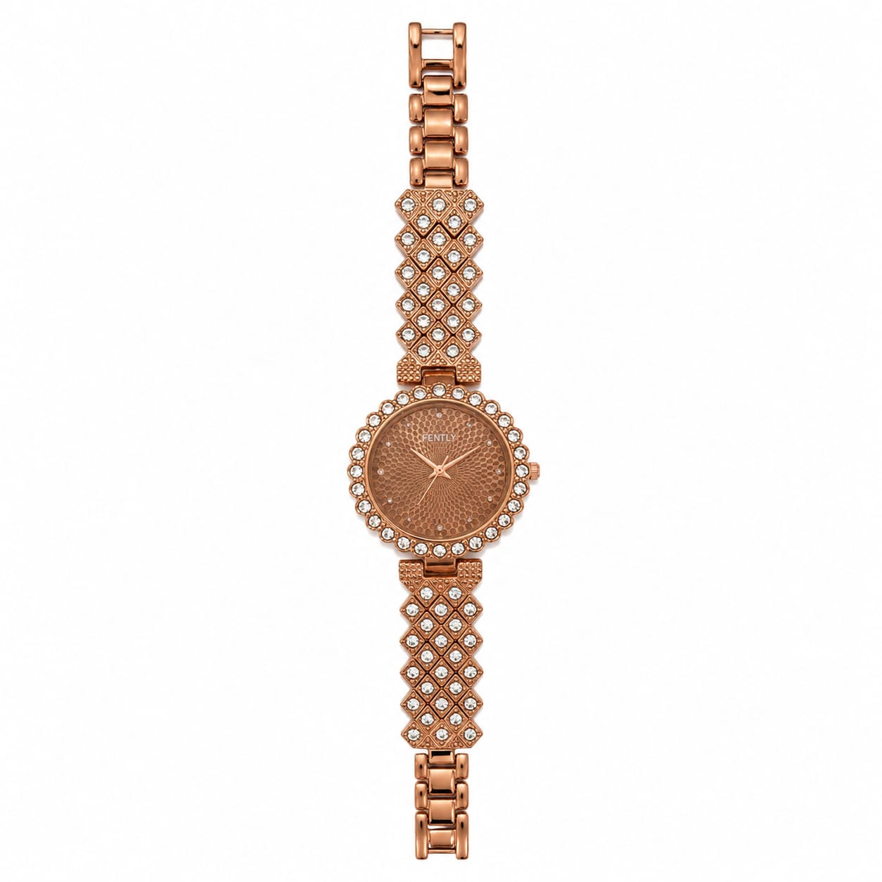 ⌚ FENTLY Luxury Crystal Rose Gold Watch (LADIES)