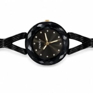 ⌚ FENTLY Elegant Black Diamond Watch (LADIES)