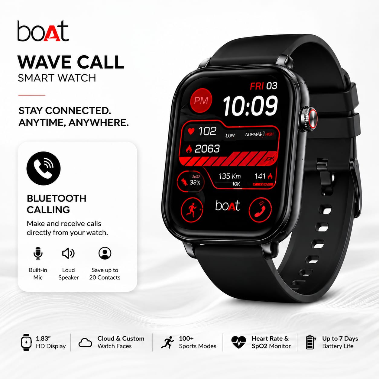 ⌚ boAt Wave Call Smart Watch