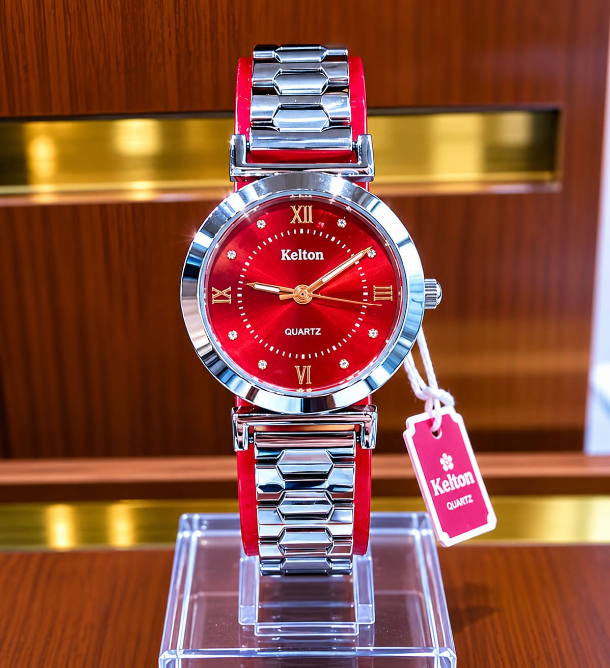 Kelton Premium Red Dial  Watch ✨ (LADIES)