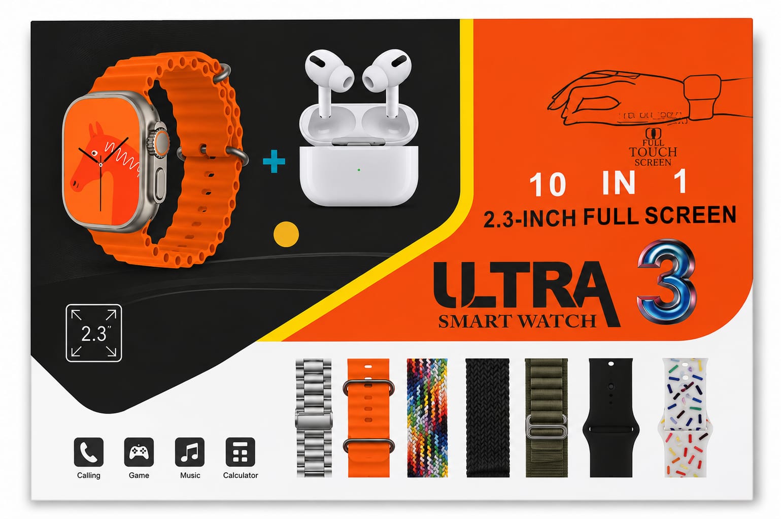 Ultra 3 Smart Watch + AirPods Combo