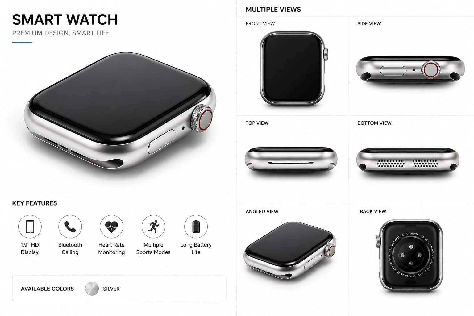 Max 426 AMOLED Smart Watch – 7+1 Seven In One  headphone (FREE)