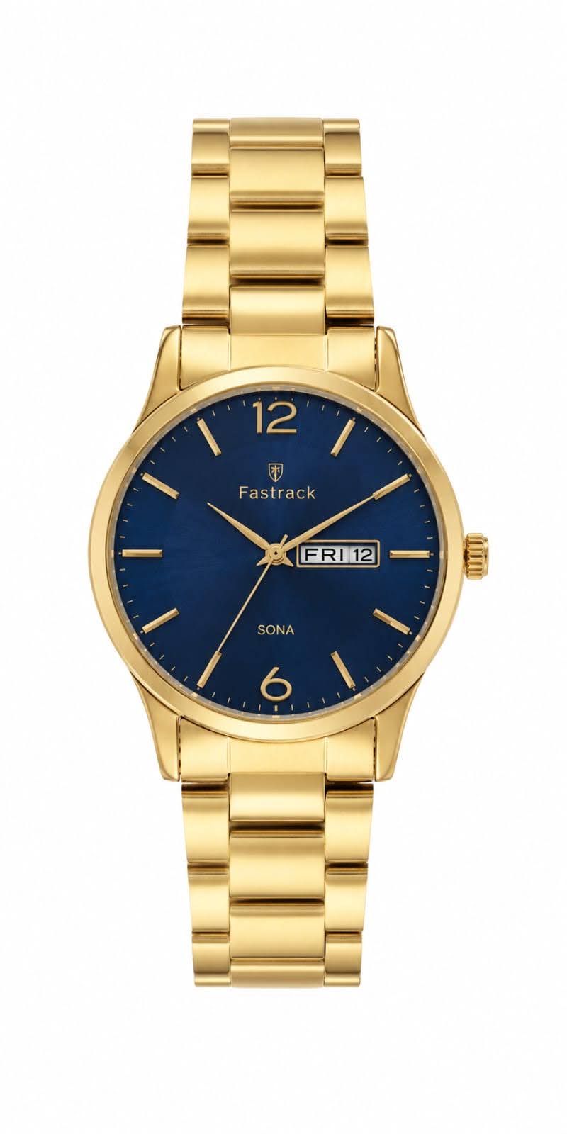 Fastrack Sona Gold Analog Watch – Premium Elegance for Every Occasion