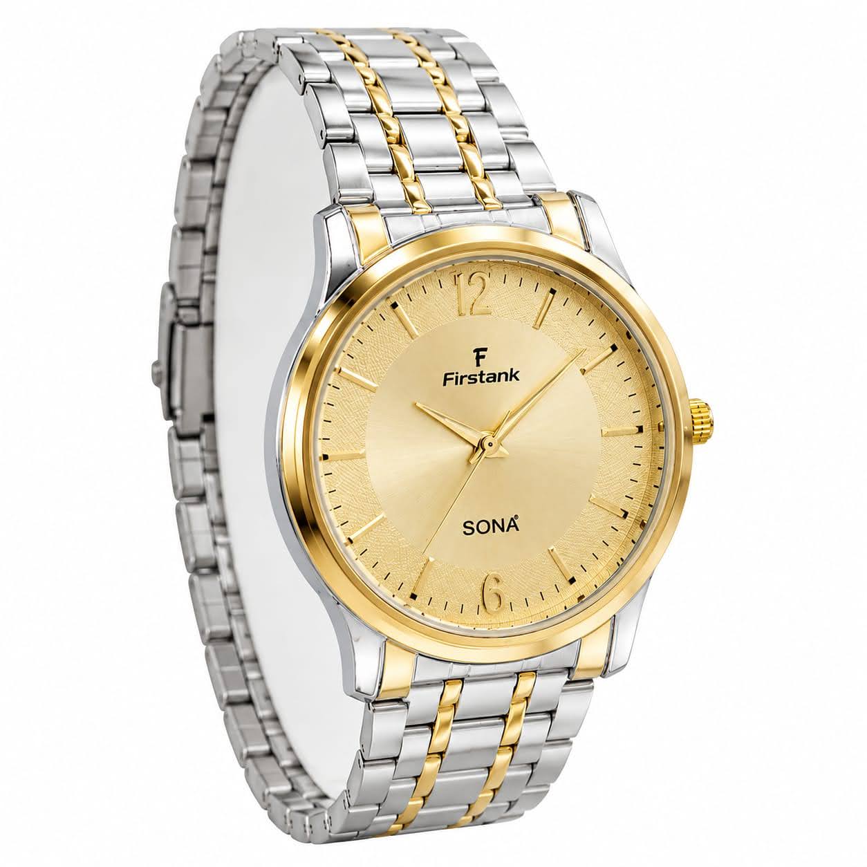 SONA Premium Gold & Silver Men's Watch ⌚✨