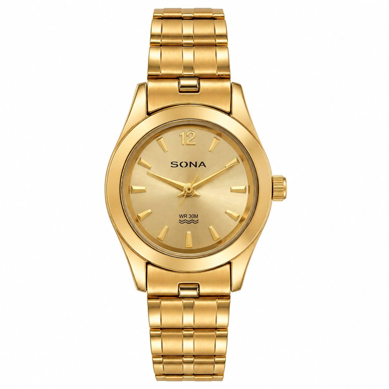 SONA Gold Women's Watch – Elegant & Timeless Beauty