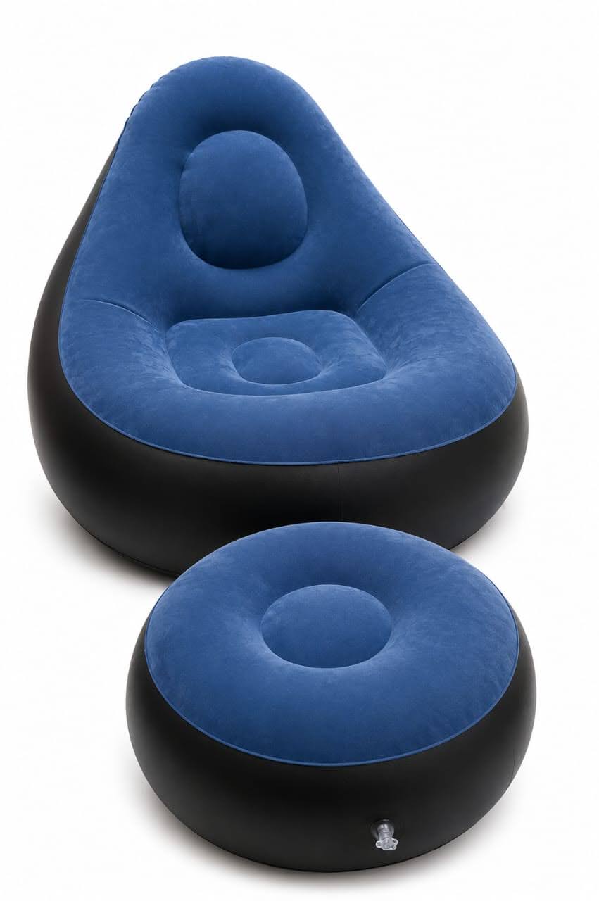 Inflatable Air Sofa Chair with Footrest Relax