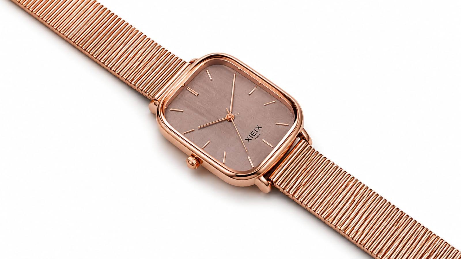(XIEIX) premium rose gold wrist watch