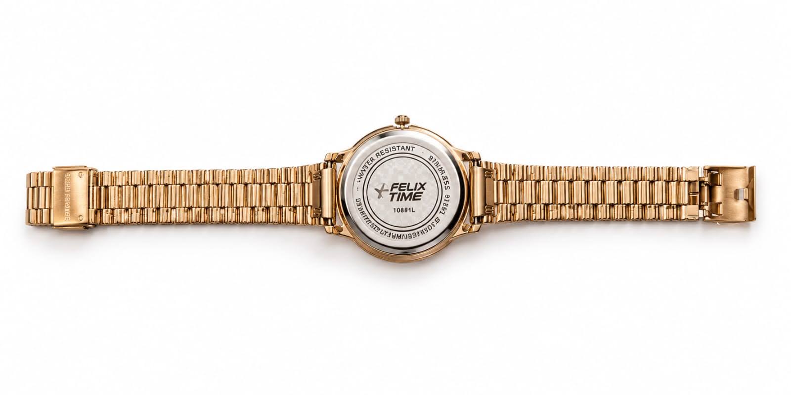 (Felix) Luxury Gold Wrist  Watch (slim dial)