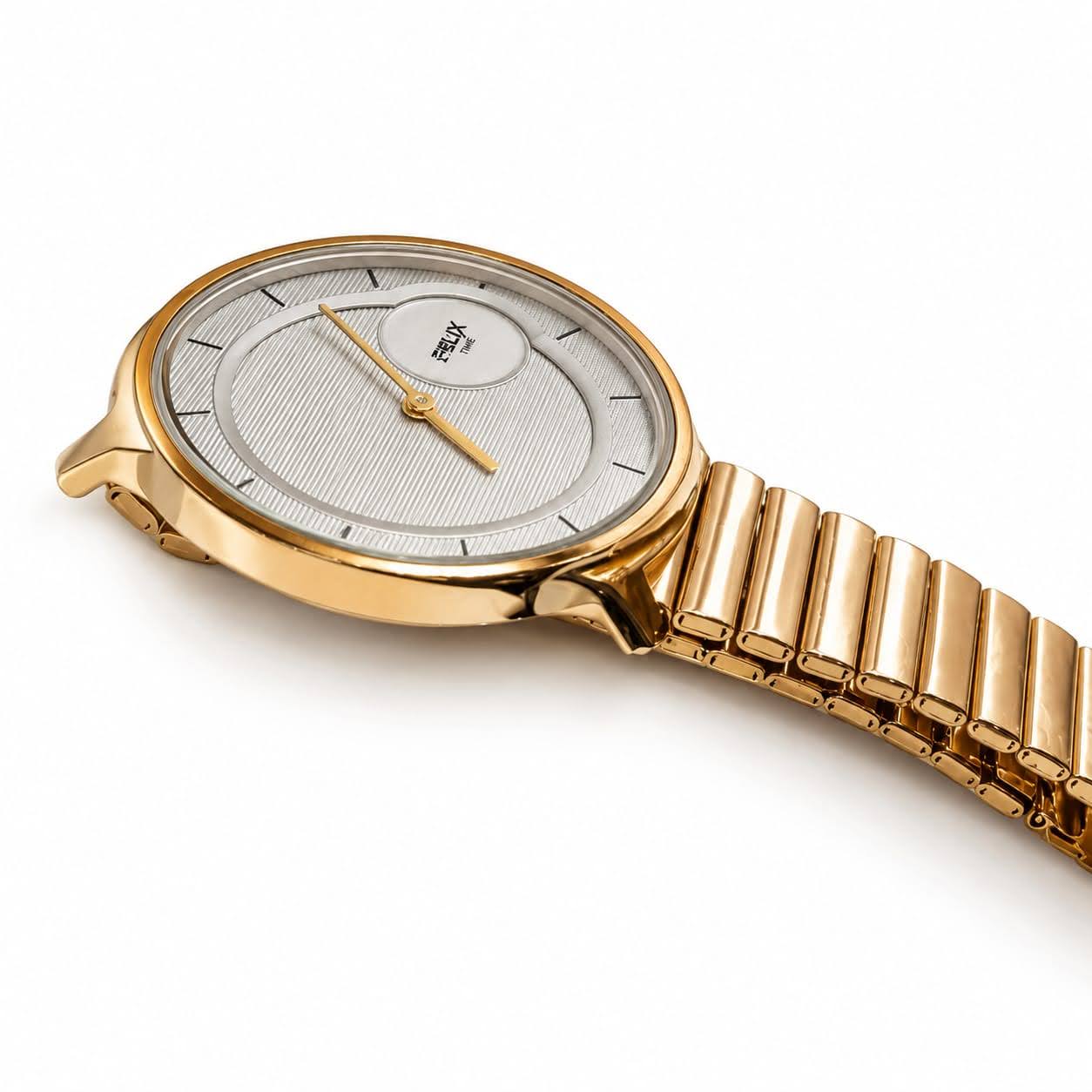 (Felix) Luxury Gold Wrist  Watch (slim dial)